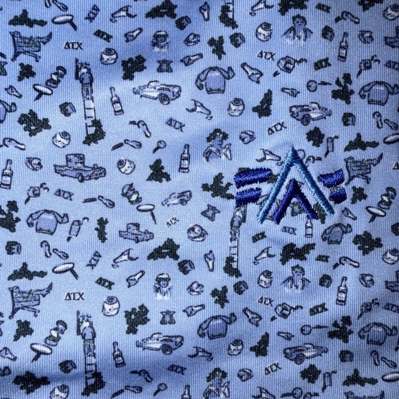 PETER MILLAR ANIMAL HOUSE DELTA TAU ALL OVER XL Golf Polo Shirt Course Logo - Picture 2 of 10